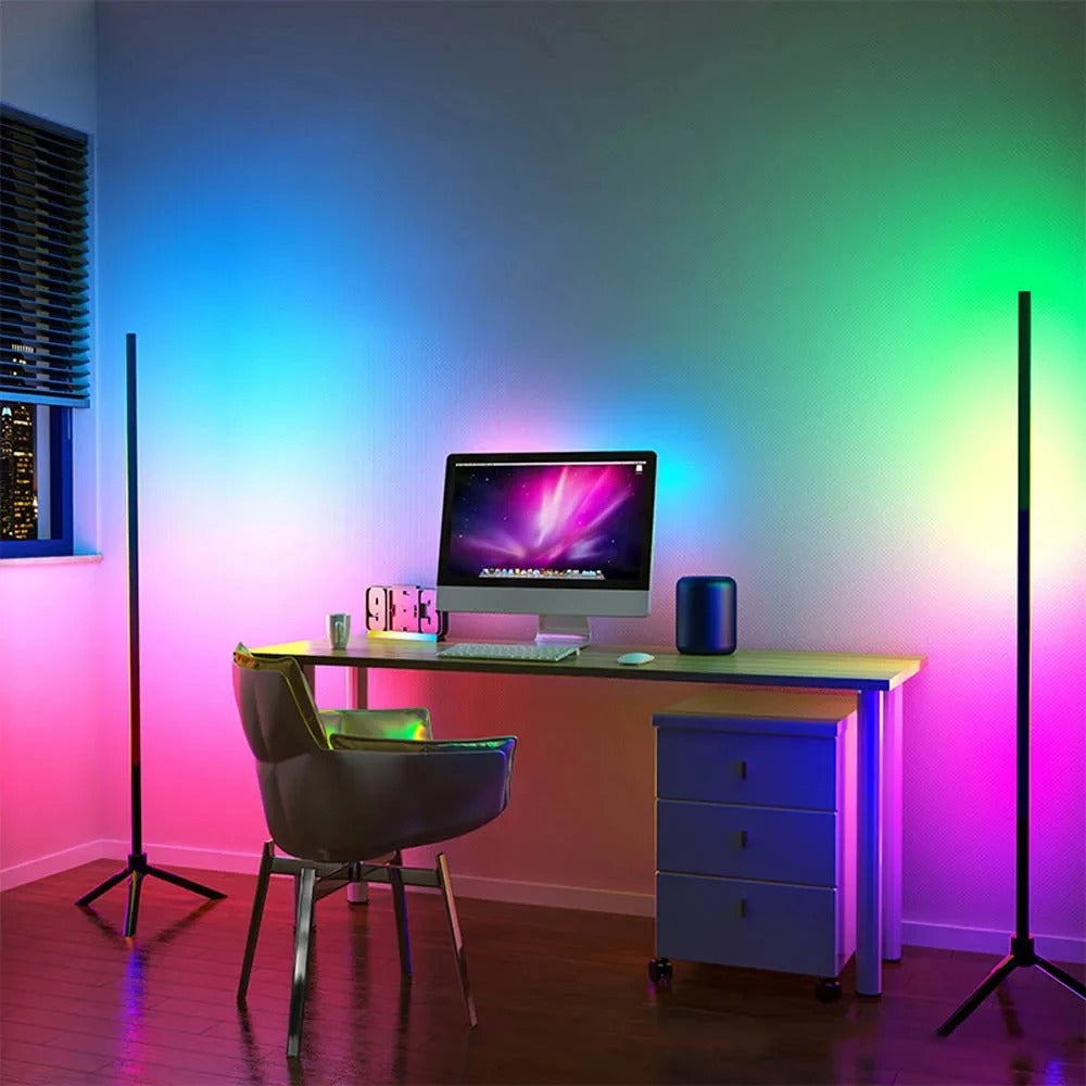 RGB LED Floor Mood atmosphere light dimmable controlled APP USB Supply LED standing smart lighting indoor corner Living Room RGB