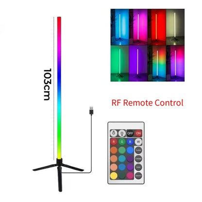 RGB LED Floor Mood atmosphere light dimmable controlled APP USB Supply LED standing smart lighting indoor corner Living Room RGB